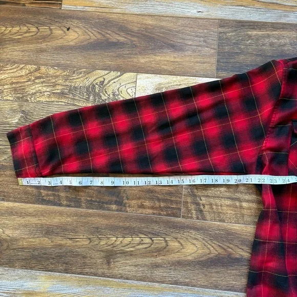 Dixxon Flannel Devil Dog Shirt Mens M Red Plaid  Anniversary Edition *See Des* - Picture 5 of 7